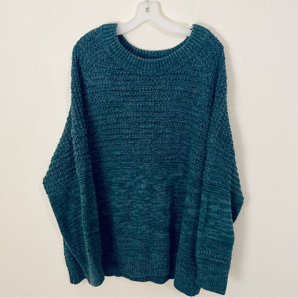 Women’s Plus Universal Thread Sweater 3X Teal Blue